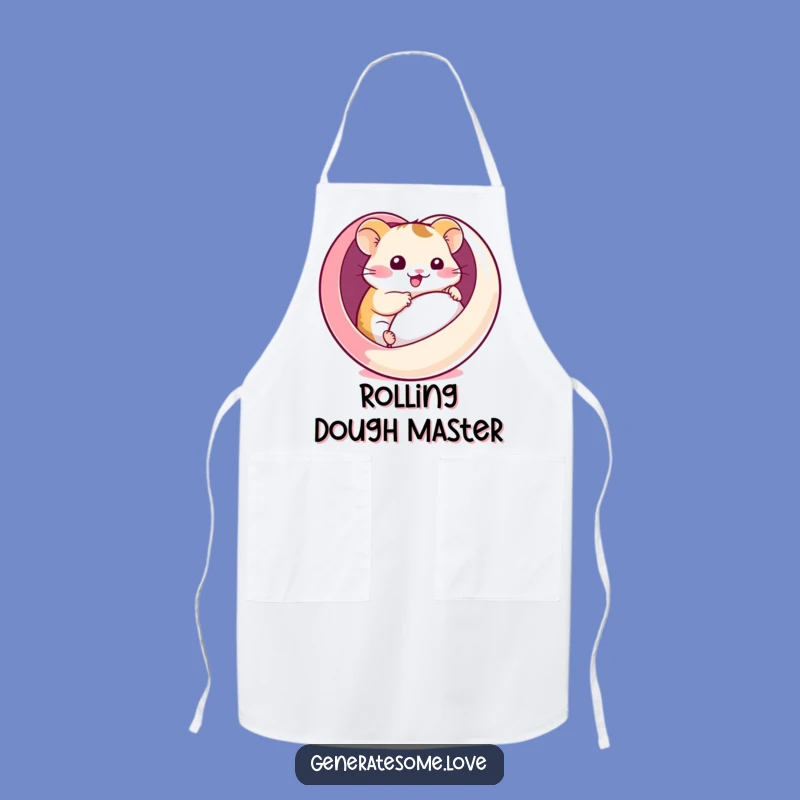 Funny Hamster Heart Ball Apron: Cook with Comical Charm