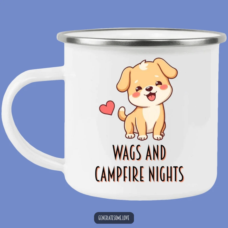 Funny Dog Heart Camping Mug: Cheerful Sips with Your Favorite Pup