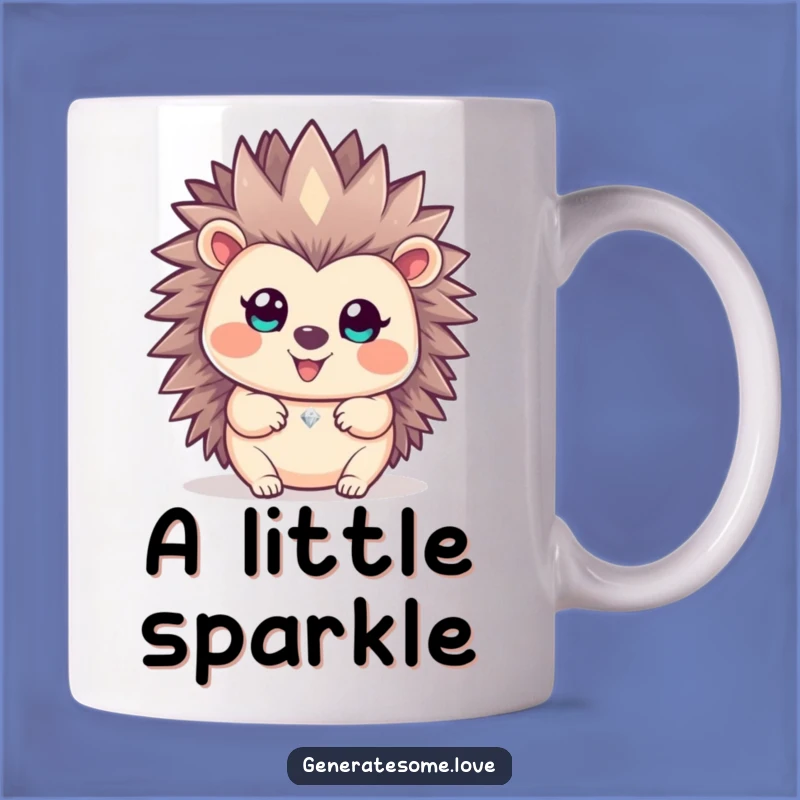 Funny Happy Hedgehog Gem Mug: A Precious and Humorous Gift