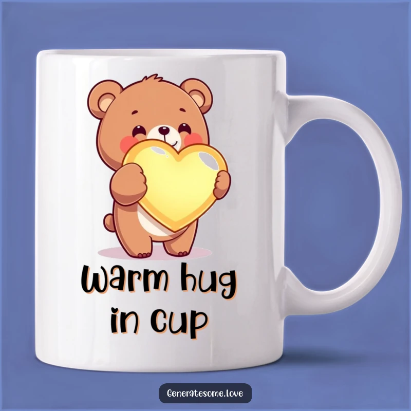 Funny Kawaii Bear Mug: Spread Love with Every Sip