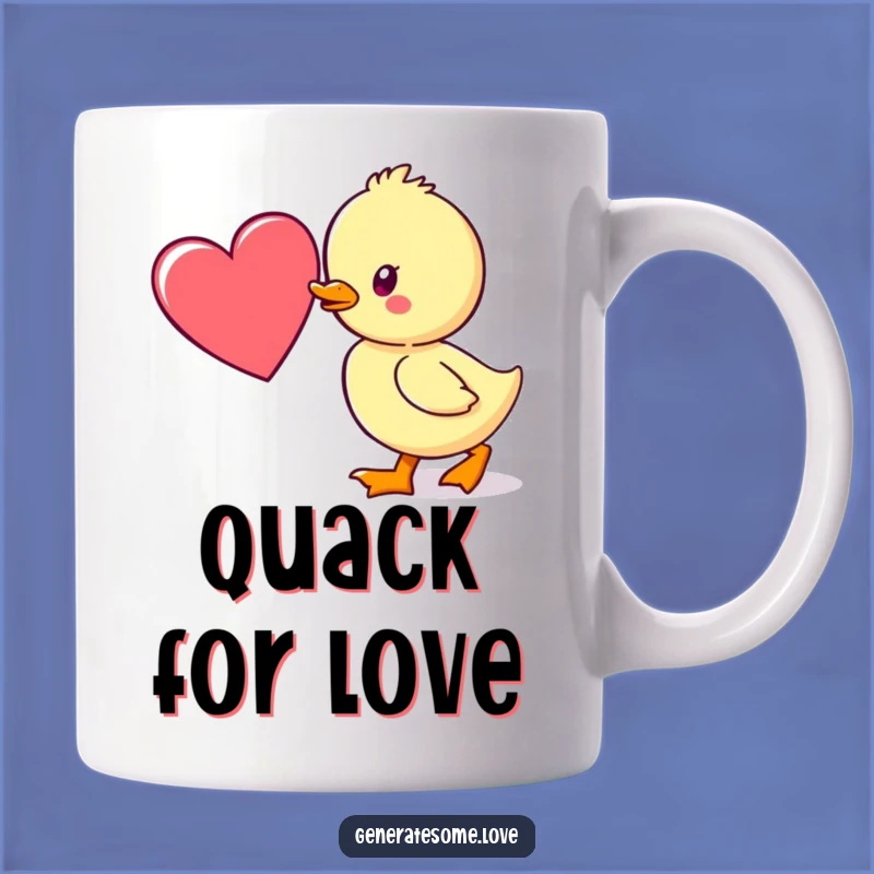 Funny Duckling Heart Mug: Adorable Journey for a Cute Gift