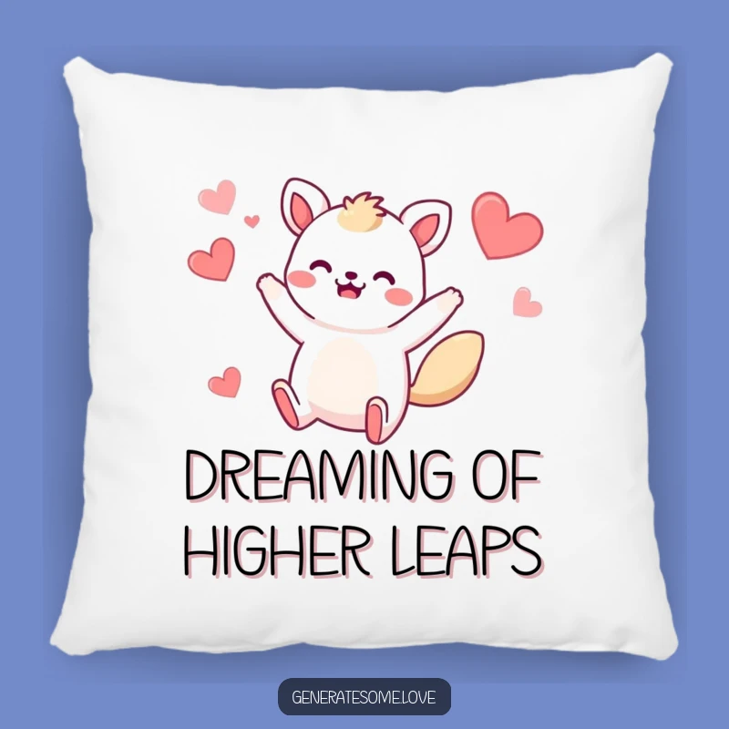 Cozy Funny Whimsical Animal Jump Pillow: Huggable Hearts & Hilarious Comfort