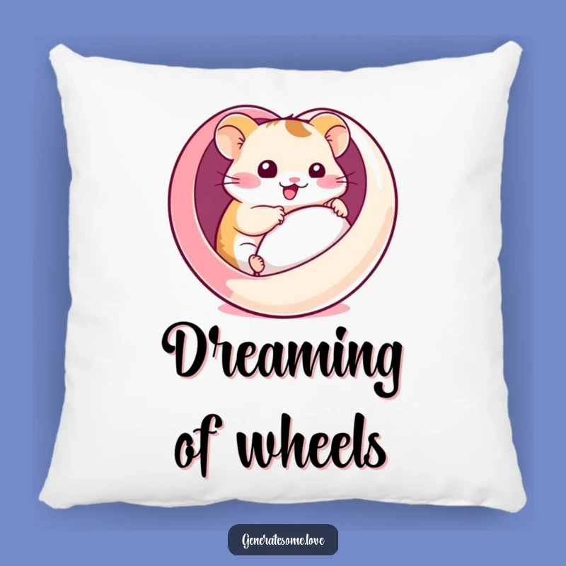 Funny Hamster Heart Ball Pillow: Cuddle Up with Cute Comedy