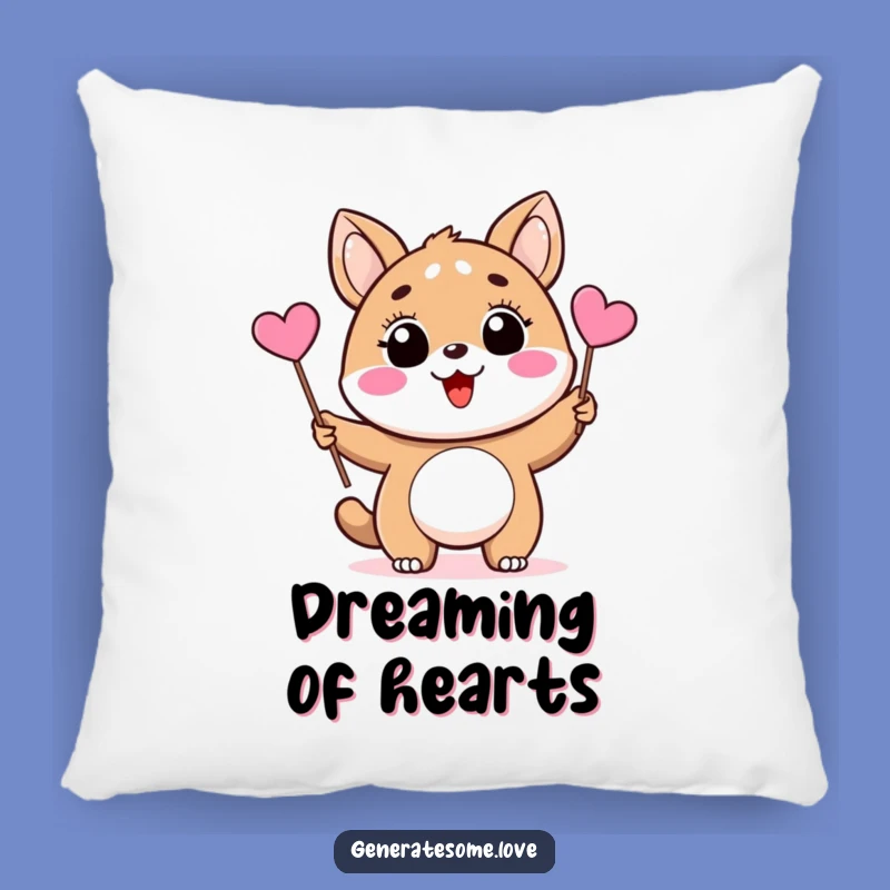 Funny Animal Heart Flag Pillow: Cuddle Up with This Adorable, Loving Design!