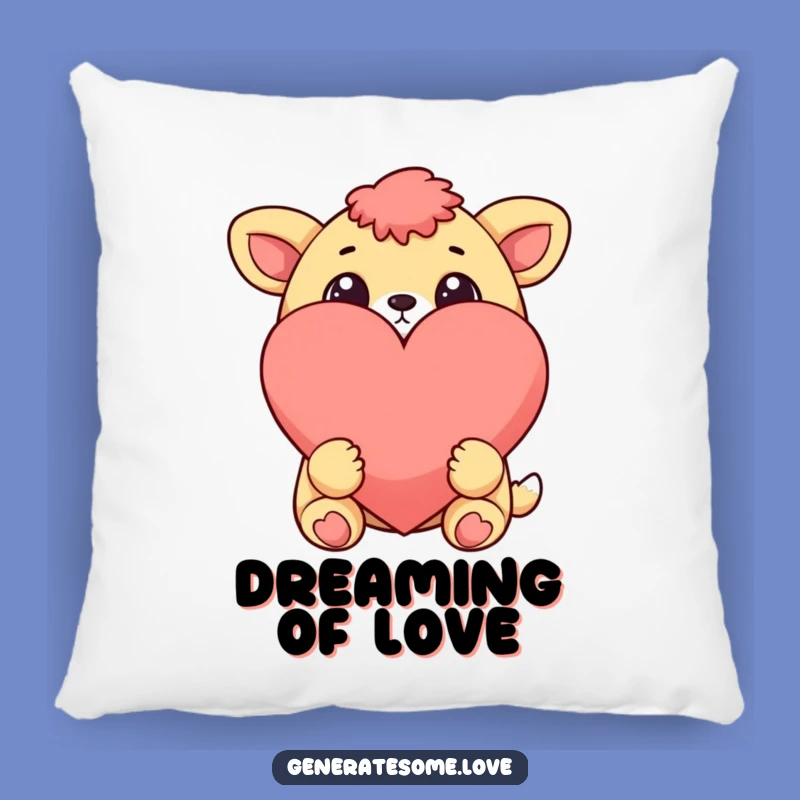 Funny Cheerful Animal Heart Pillow: Cozy Comfort with a Loving Design