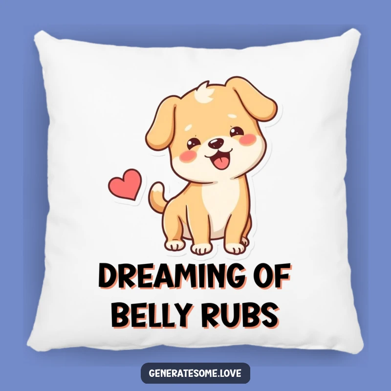 Funny Dog Heart Pillow: Snuggle Up with This Adorable, Cheerful Pup