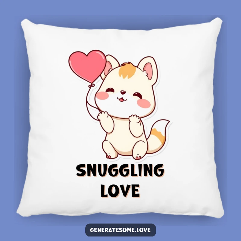 Funny Playful Animal Heart Pillow: Cozy Comfort with a Loving Catch
