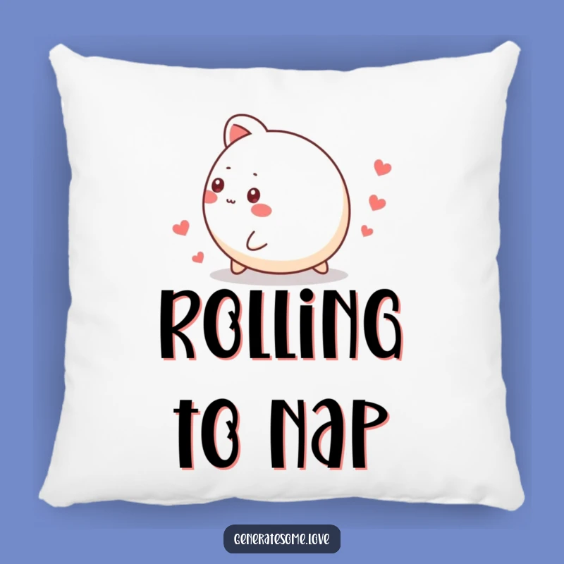 Funny Rolling Animal Heart Trail Pillow: Cozy & Cute Comfort Gift