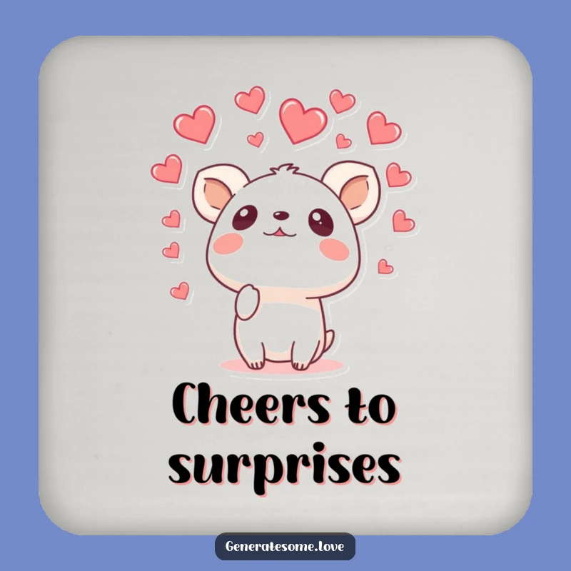 Funny Surprised Animal Coaster: Protect Surfaces with Hearty Surprise