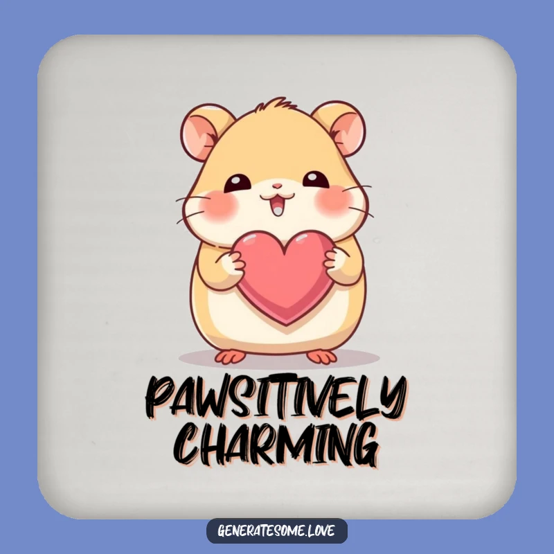 Funny Coasters: Hamster Heart Paws, Protect Surfaces with Cuteness