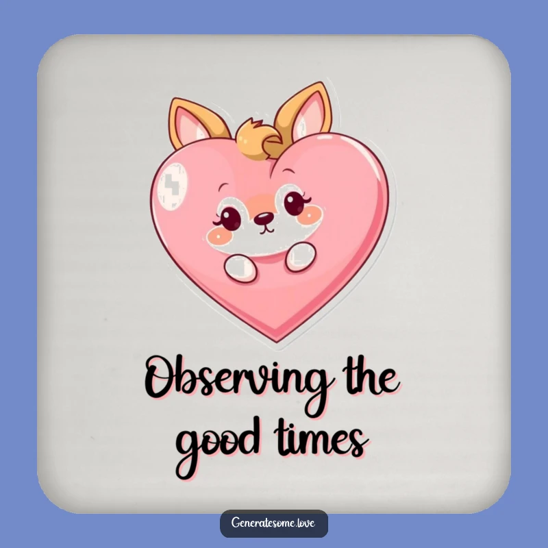 Funny Curious Animal Coaster: Protect Surfaces with Hearty Peek