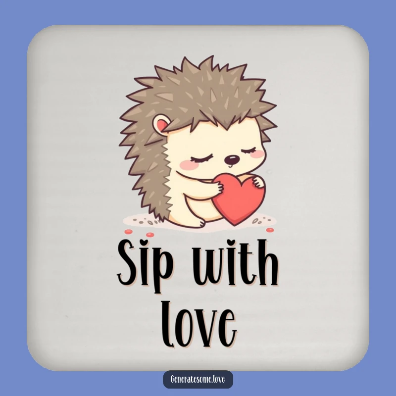 Funny Sleepy Hedgehog Coaster - Cute Table Protector Gift