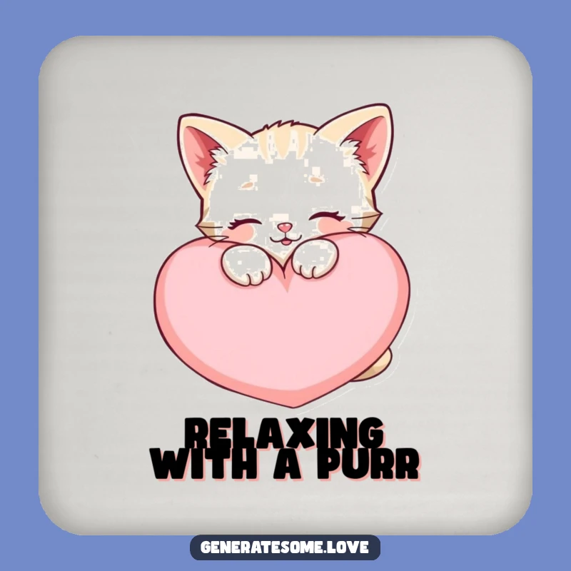 Funny Kitten Coaster: Protect with Cuteness, Cozy Gift