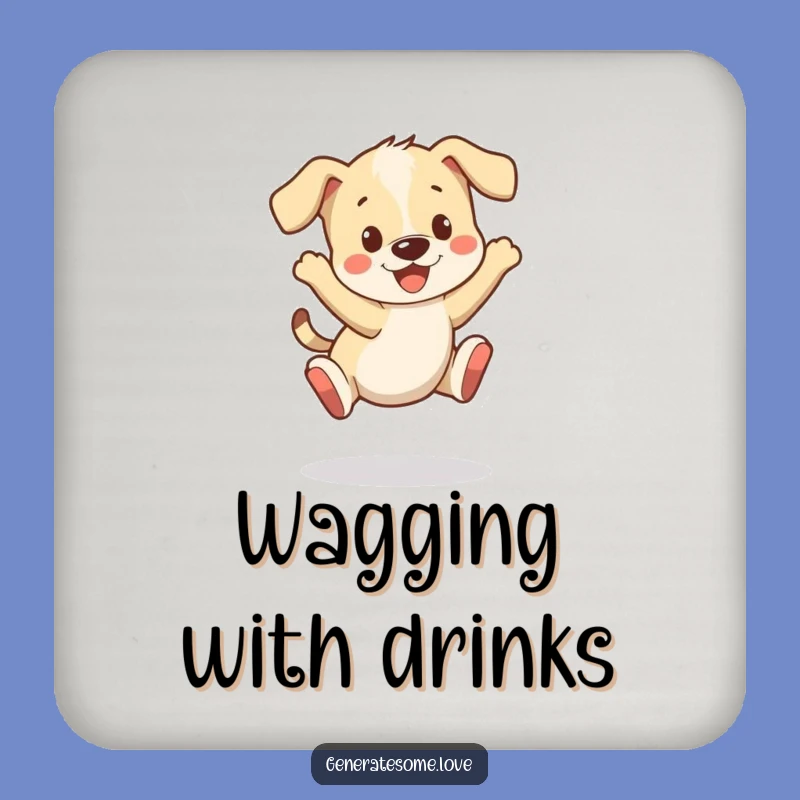 Funny Puppy Bounce Coaster: Protect Surfaces with Playful Character Flair