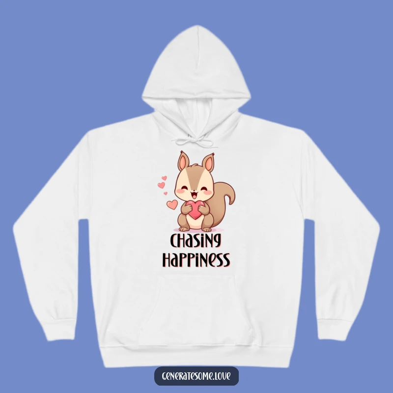 Cozy Funny Squirrel Heart Hoodie: Stay Warm and Happy