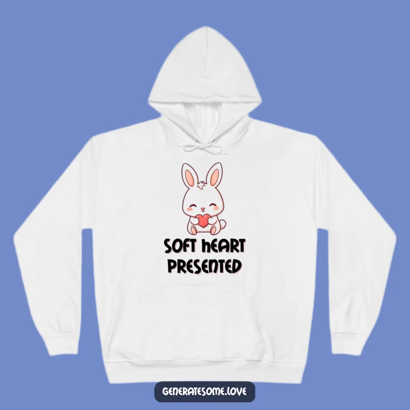 Cozy Funny Bunny Heart Hoodie: Warm Sweetness and Darling Character Comfort