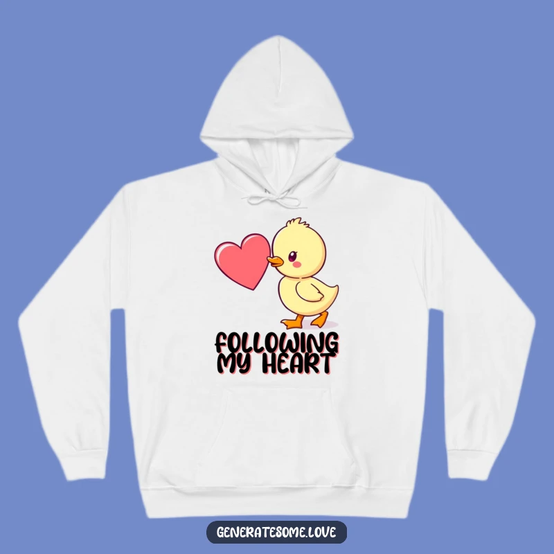 Cozy Funny Duckling Heart Hoodie: Warmth and Cute Pursuits