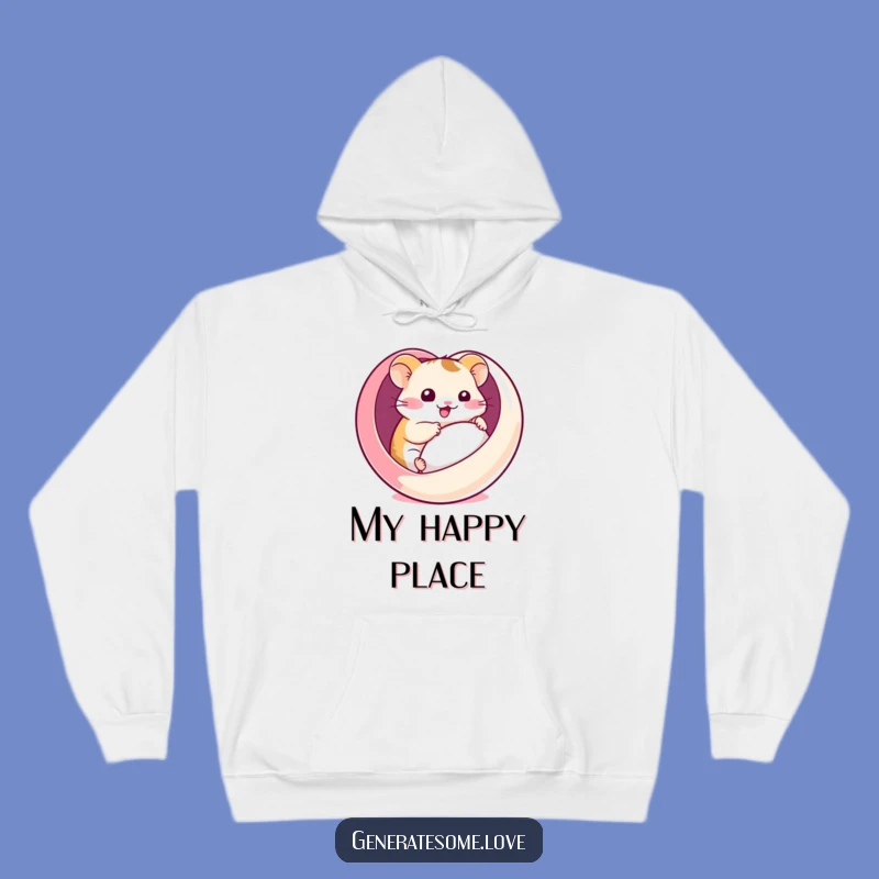 Cozy Funny Hamster Heart Ball Hoodie: Embrace Playful Style