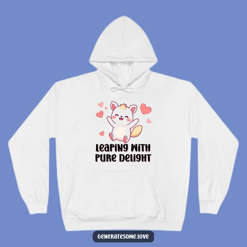 Cozy Funny Whimsical Animal Jump Hoodie: Warm Hugs & Hearty Laughs Gift