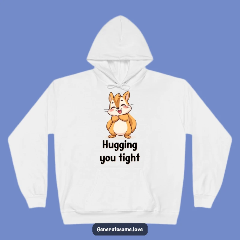 Funny Energetic Squirrel Hug Hoodie: Cozy Up with Joyful Warmth
