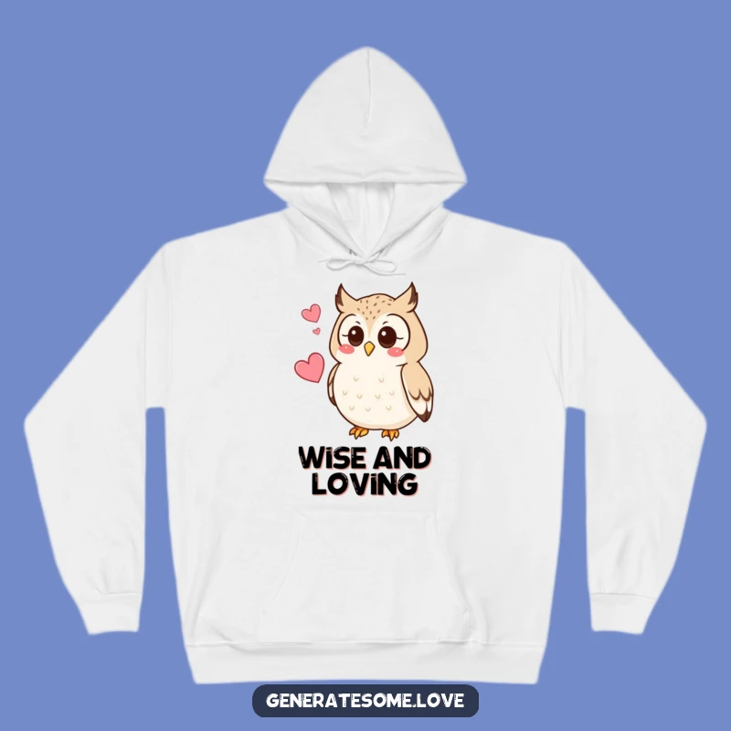 Funny Owl Heart Hoodie: Cozy Hoot, Warm Wisdom