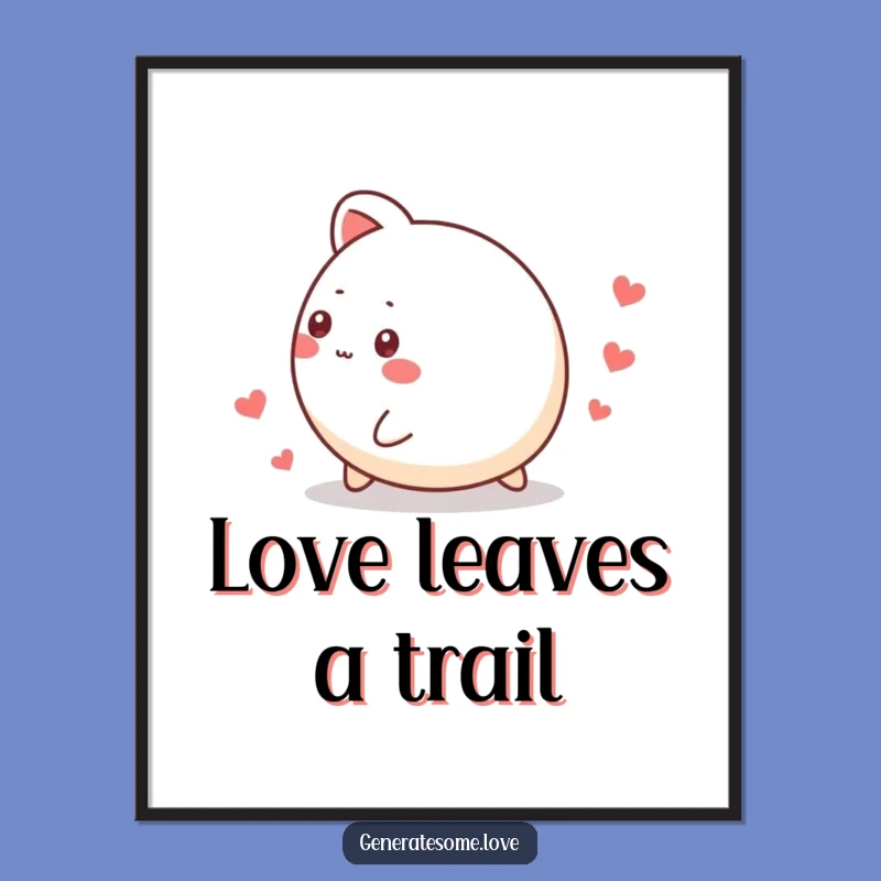 Free Printable Wall Art: Rolling Animal Hearts, Whimsical Downloadable Decor for Fun Spaces