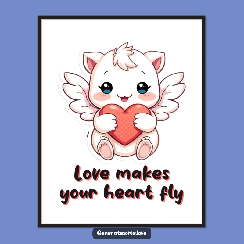 Free Printable Wall Art: Soft Wings Fluttering Love for Gentle Home Decor