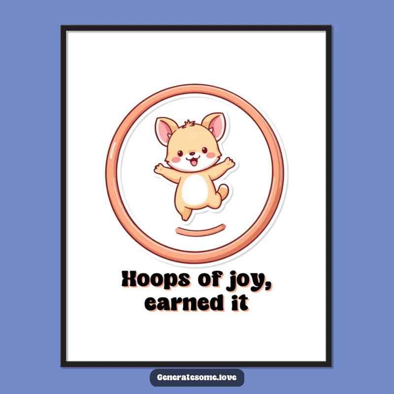 Whimsical Free Printable Wall Art: Tiny Animal's Heart Hoop Acrobatics