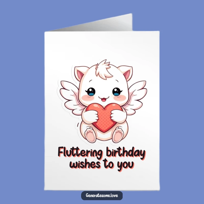 Free Printable Birthday Card: Soft Wings Fluttering Love for a Special Day