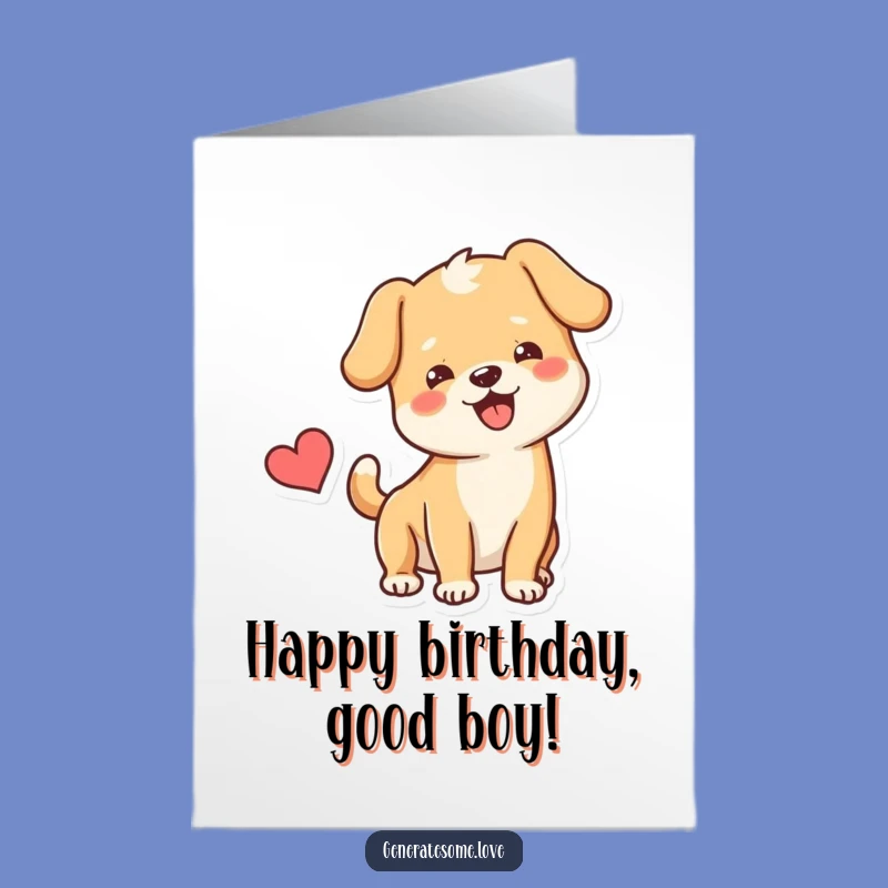 Free Printable Dog Birthday Card: Happy Wagging Tail for a Paw-some Celebration