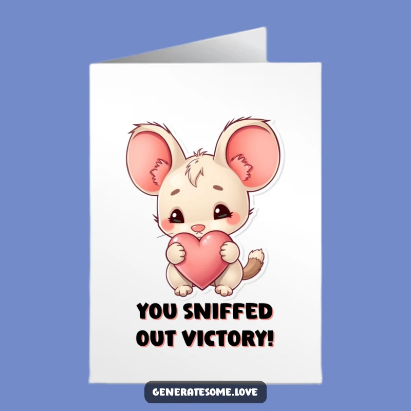 Free Printable Congratulations Card: Big Ears Discovering Heartfelt Success