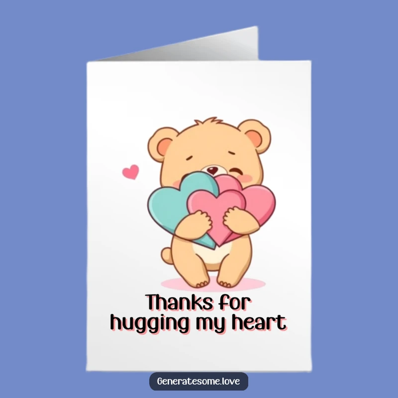 Free Printable Bear Thank You Card: Heartfelt Downloadable Gift for Expressing Gratitude!
