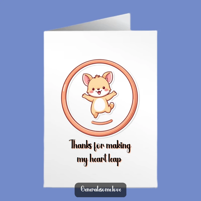 Charming Free Printable Thank You Card: Tiny Animal's Heartfelt Leap