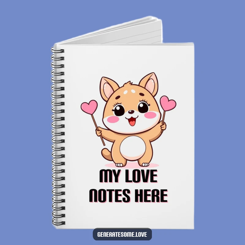 Funny Animal Heart Flag Notebook: Jot Down Your Thoughts with Joyful Flair!