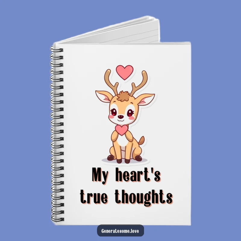 Funny Deer Heart Notebook: Antler Love, Journal Your Affection