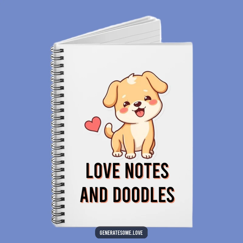 Funny Dog Heart Notebook: Jot Down Ideas with Cheerful Canine Love