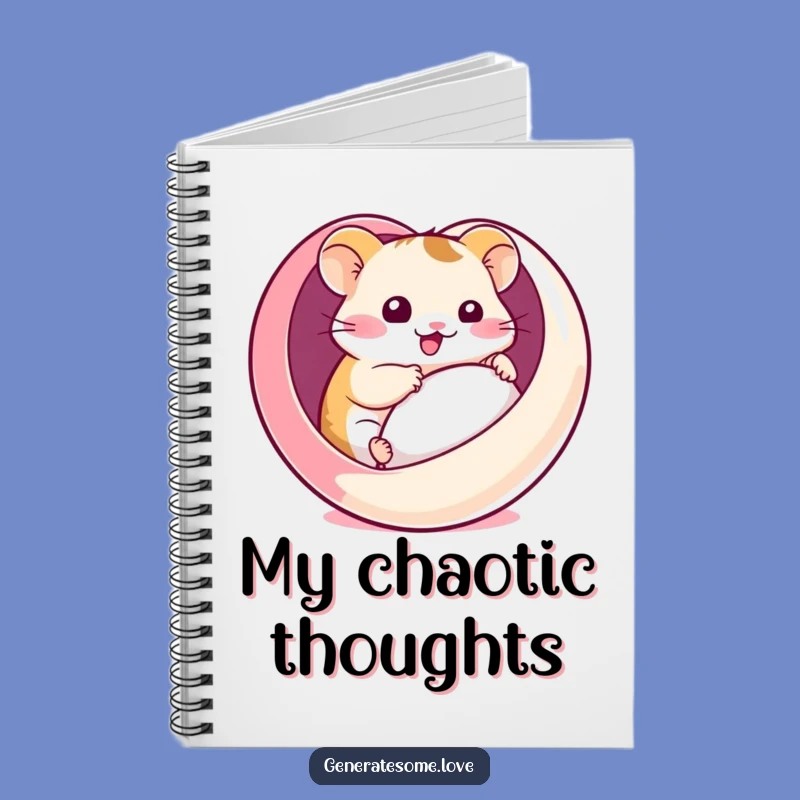 Funny Hamster Heart Ball Notebook: Journal Your Funniest Thoughts