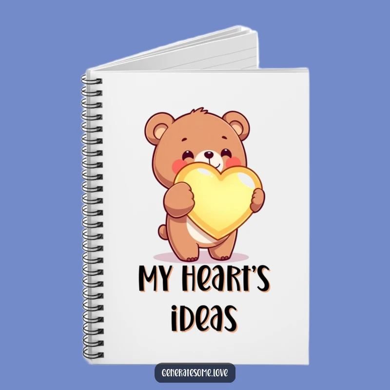 Funny Kawaii Bear Notebook: Jot Down Your Loving Thoughts