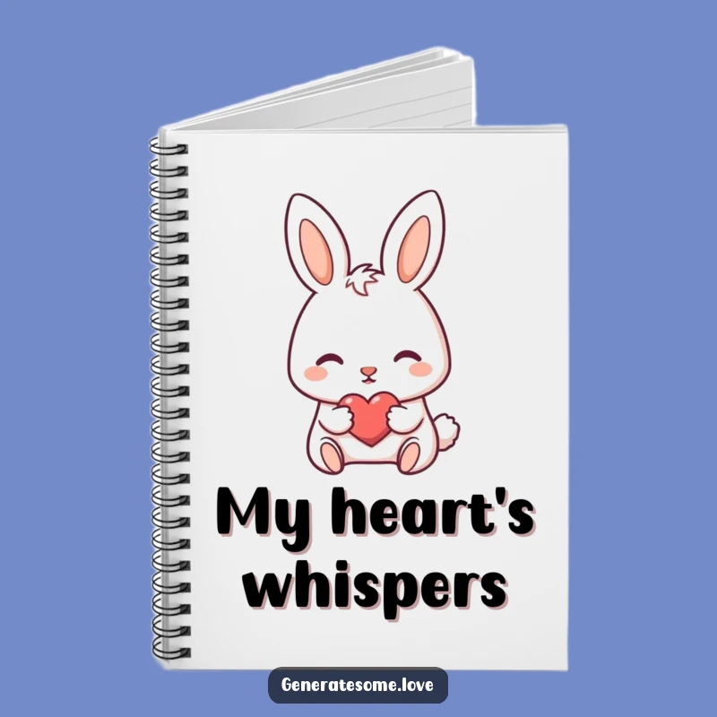Funny Bunny Heart Notebook: Jot Down Sweet Thoughts and Affectionate Ideas