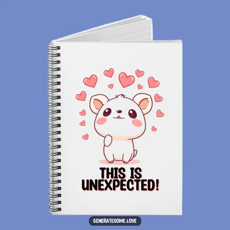 Funny Surprised Animal Notebook: Capture Thoughts with Heartfall Wonder