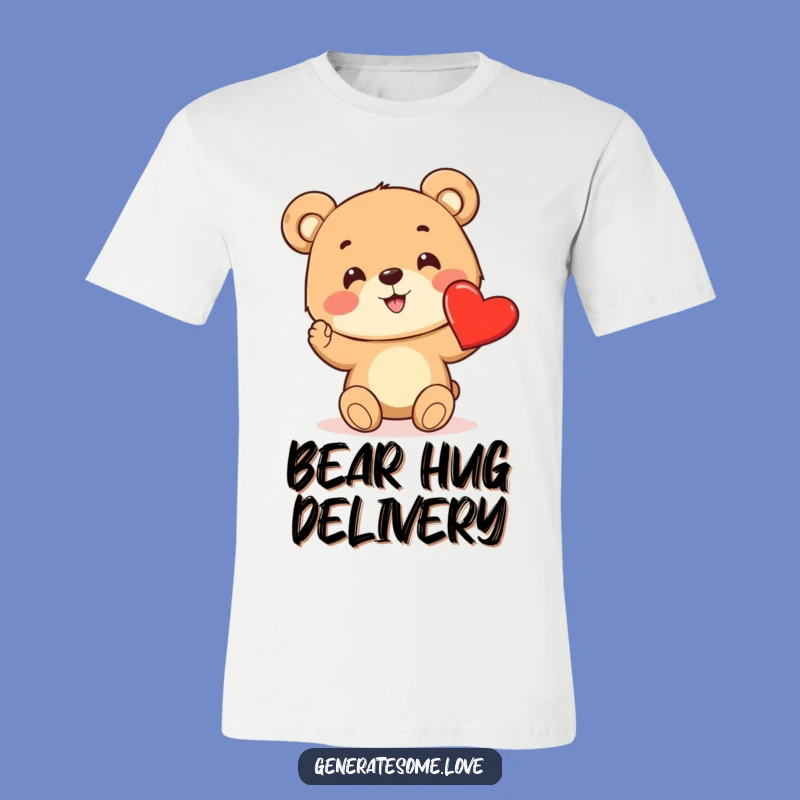Funny Bear Cub Heart T-Shirt: Wearable Affection and Cheerful Character Love