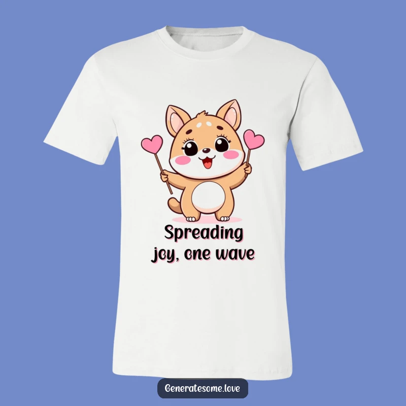 Funny Animal Heart Flag T-Shirt: Wear Your Love with This Adorable Tee!