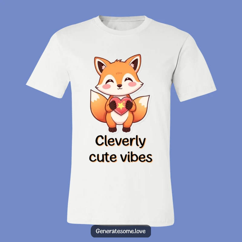 Funny Fox Sparkle Heart T-Shirt - Wear Your Joyful Spirit