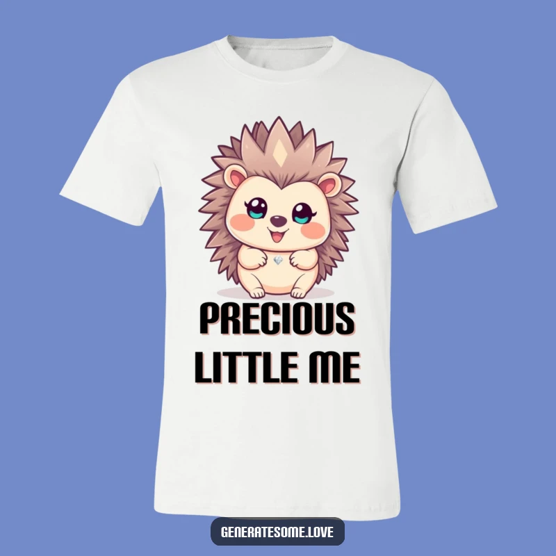 Funny Happy Hedgehog Gem T-Shirt: Wear a Little Sparkle