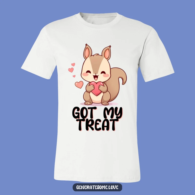 Funny Squirrel Heart T-Shirt: Wear Your Happy Treat Style