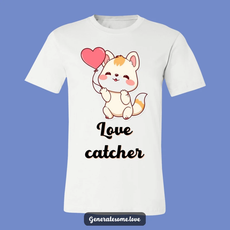 Funny Playful Animal Heart Catch T-Shirt: Catch Feels with Style