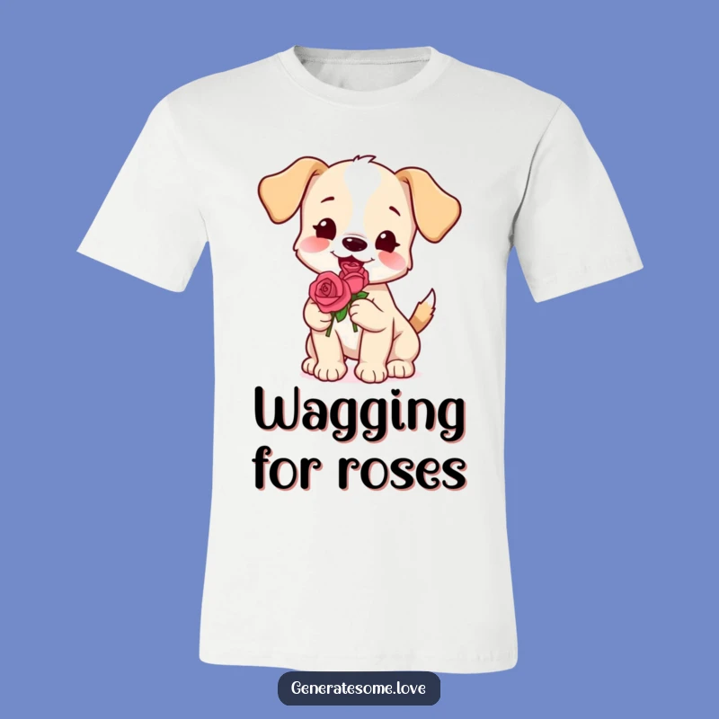 Funny Puppy Rose T-Shirt - Wearable Dog Lover Charm
