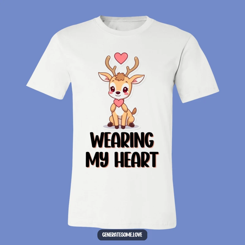 Funny Deer Heart T-Shirt: Antler Love, Wear Your Heart with Pride