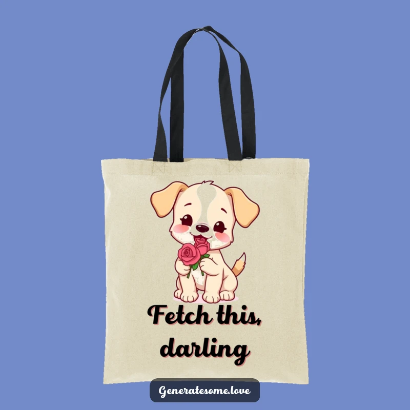 Funny Puppy Rose Tote Bag - Carry Love & Style Everywhere